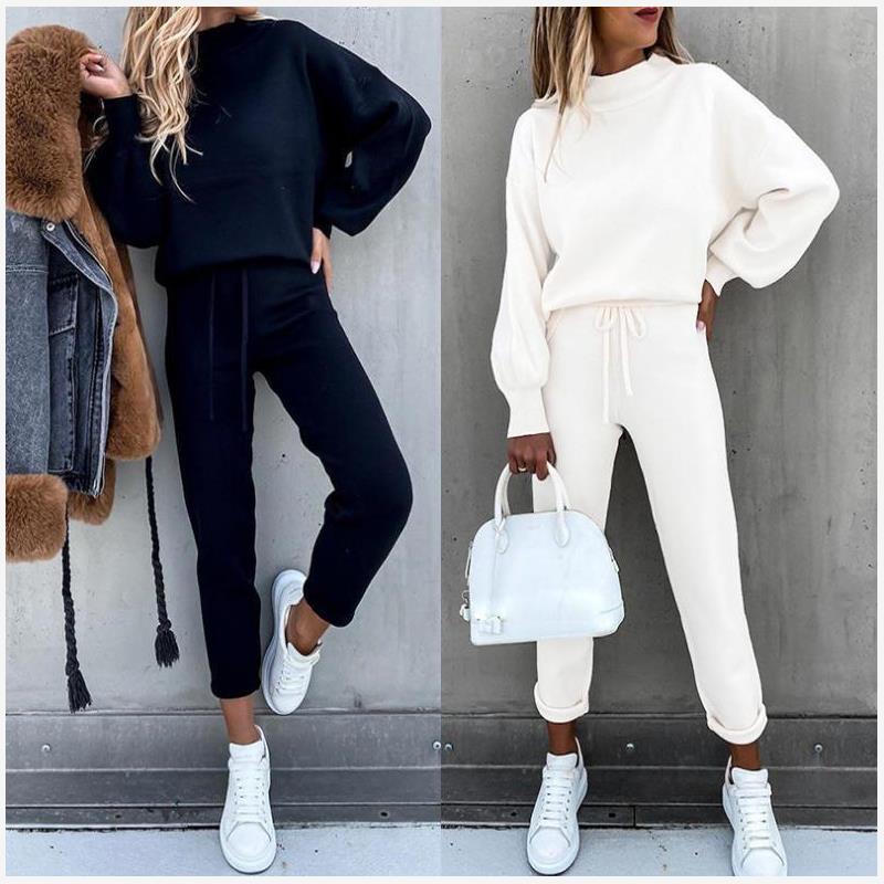 Winter Clothing Color - 두꺼운 캐주얼 하이 칼라 티셔츠 세트,
