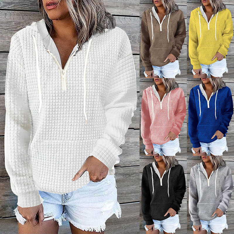 Winter Clothing For Plus Size Women - 플러스 사이즈 여성용 지퍼 후드 포켓,