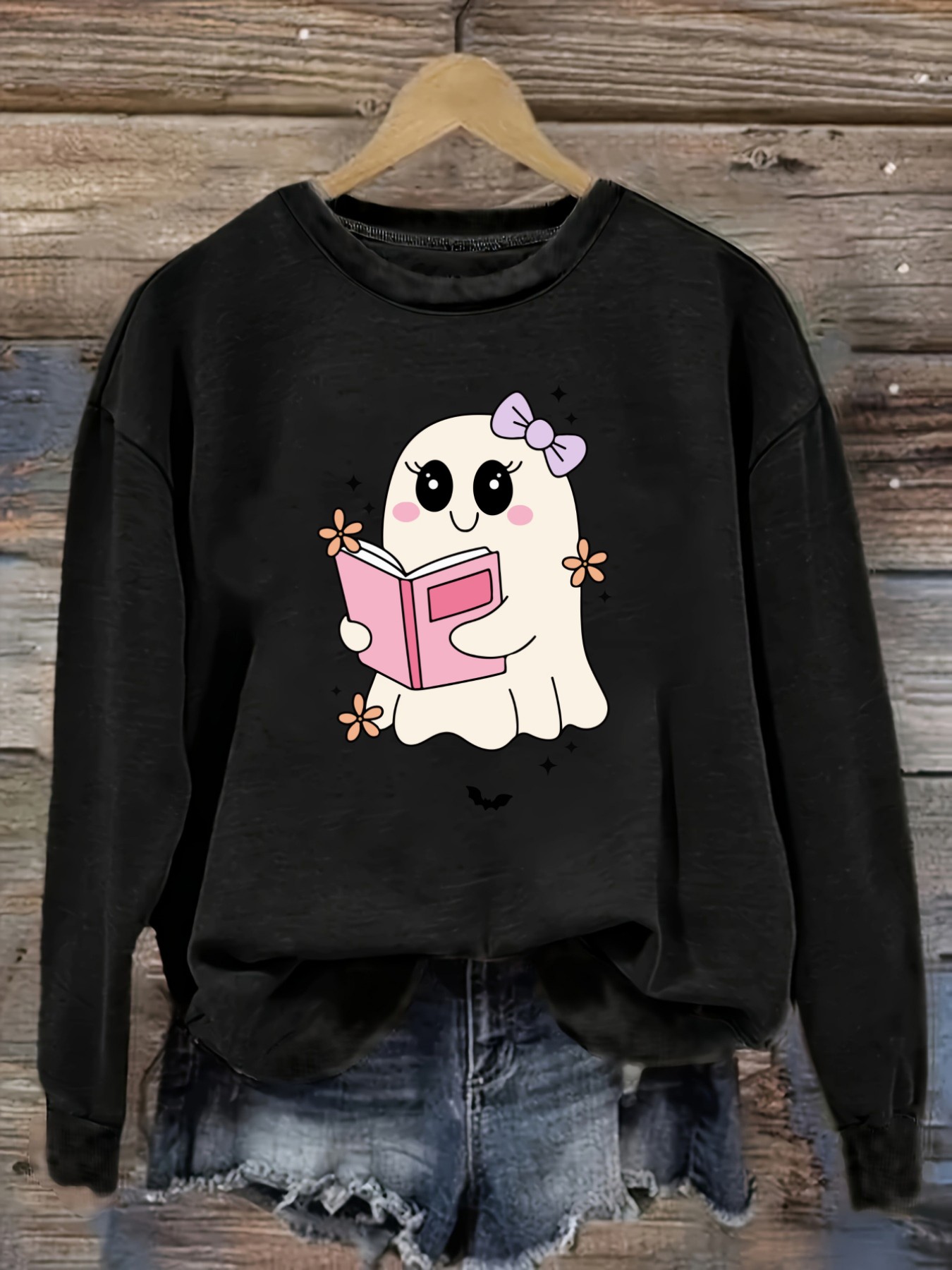 Winter Clothing Outfits - 여성 캐주얼 긴소매 크루넥 티셔츠, 귀여운