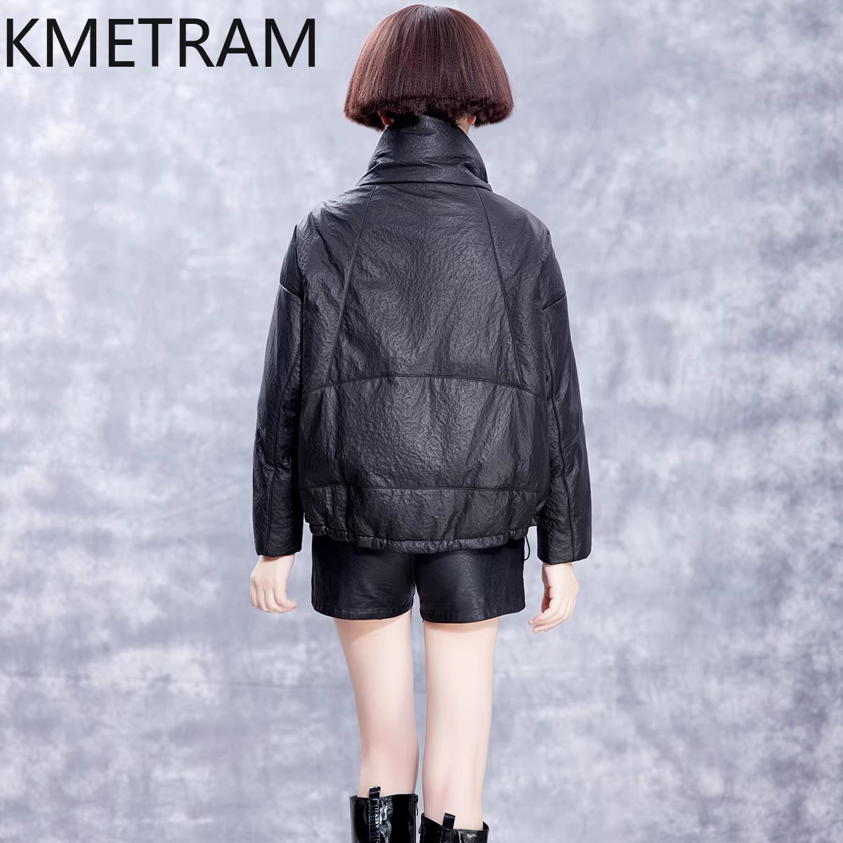 KMETRAM 리얼 양가죽 가죽 다운 재킷 여성 스탠드 - Puffer Jacket Women Down 리뷰 및 가격