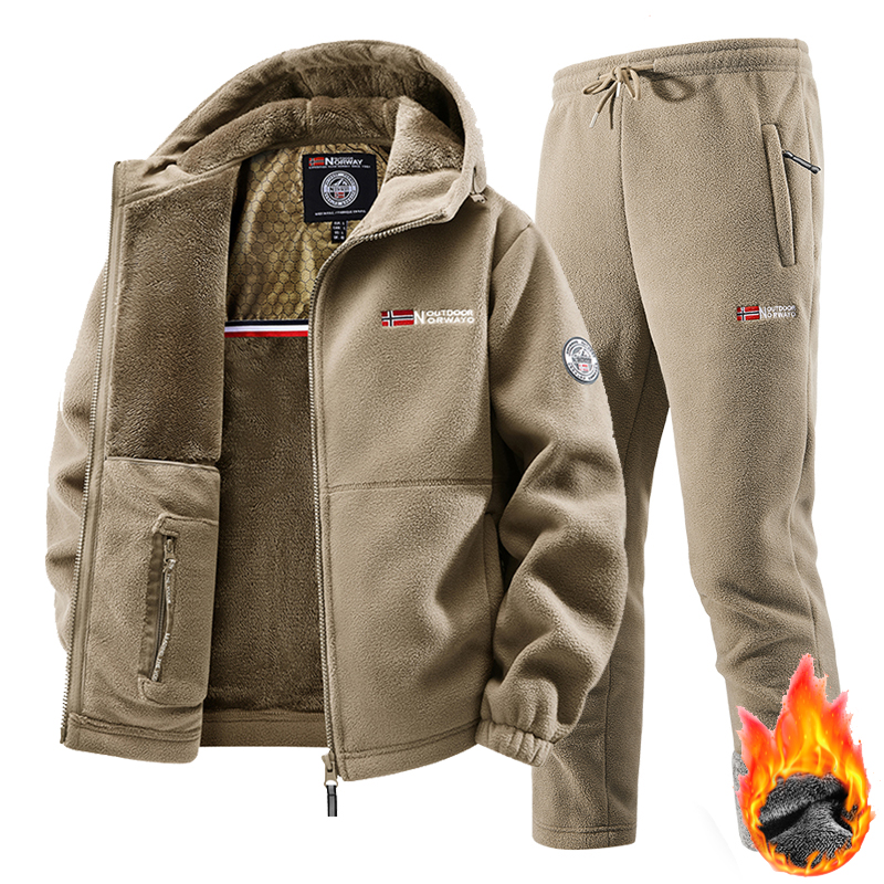 새로운 겨울 스포츠웨어 세트 남성 레트로 트레이닝 두꺼 - Winter Clothing Essentials 리뷰 및 가격