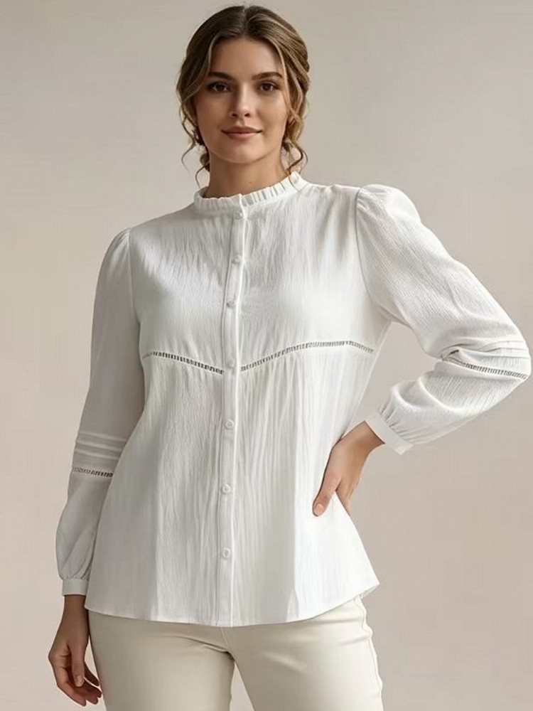 L-5XL 플러스 사이즈 가을 봄 패션 우아한 화이트  - Winter Clothing For Plus Size Women 리뷰 및 가격