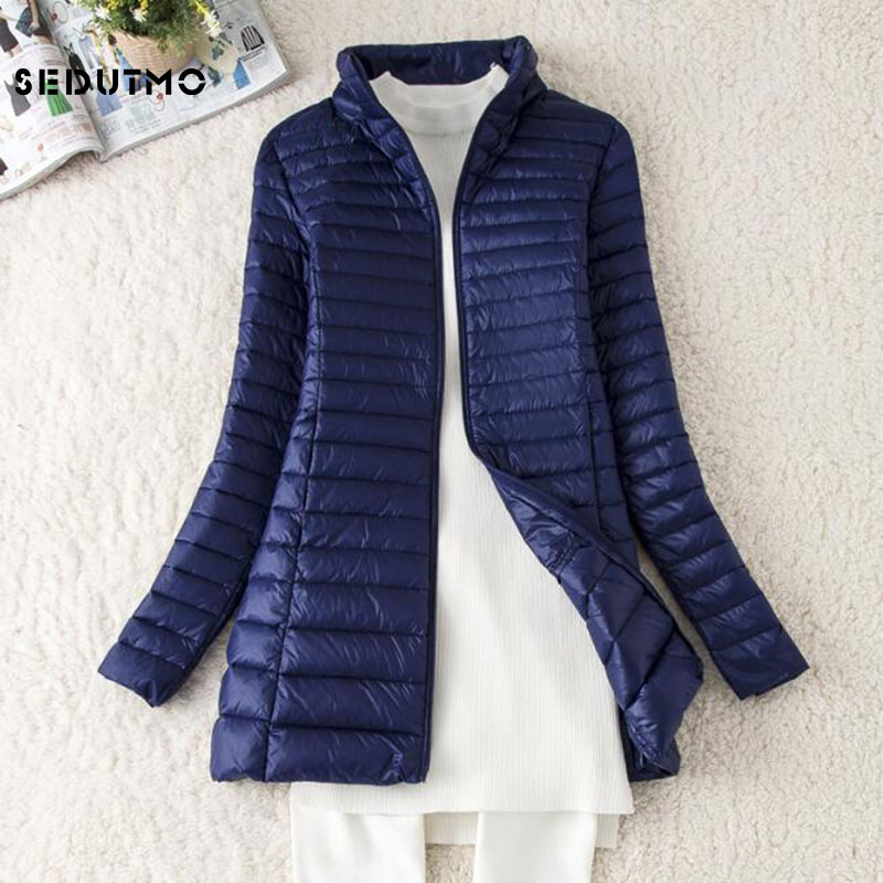 SEDUTMO 겨울 롱 여성용 다운 재킷, 초경량 덕  - Puffer Jacket Women Down 리뷰 및 가격