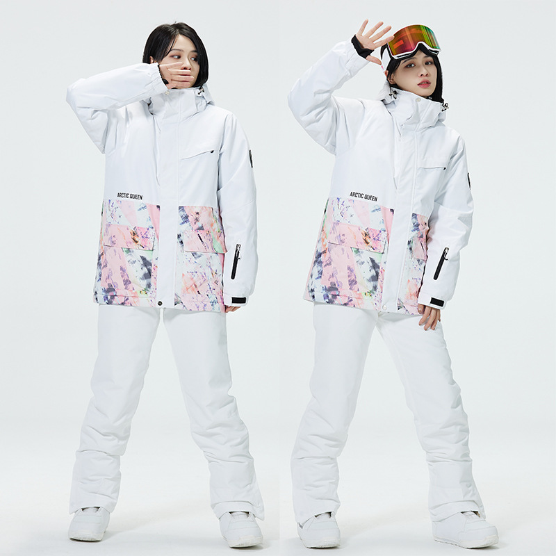 남성과 여성을 위한 컬러 블록 스키 세트, 방풍, 방수 - Ski Pants Waterproof 리뷰 및 가격