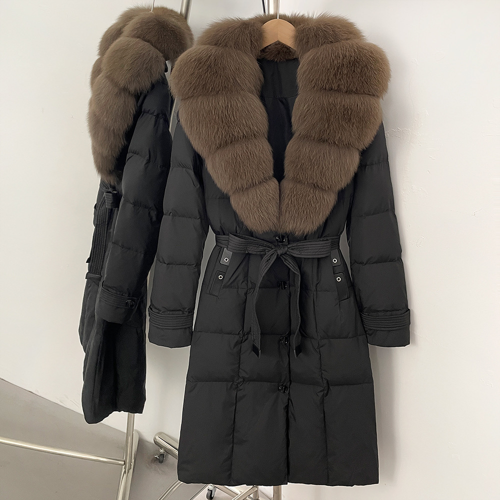 따뜻한 여성용 깃털 리얼 퍼 재킷 화이트 덕다운 코트  - Puffer Jacket Women Down 리뷰 및 가격