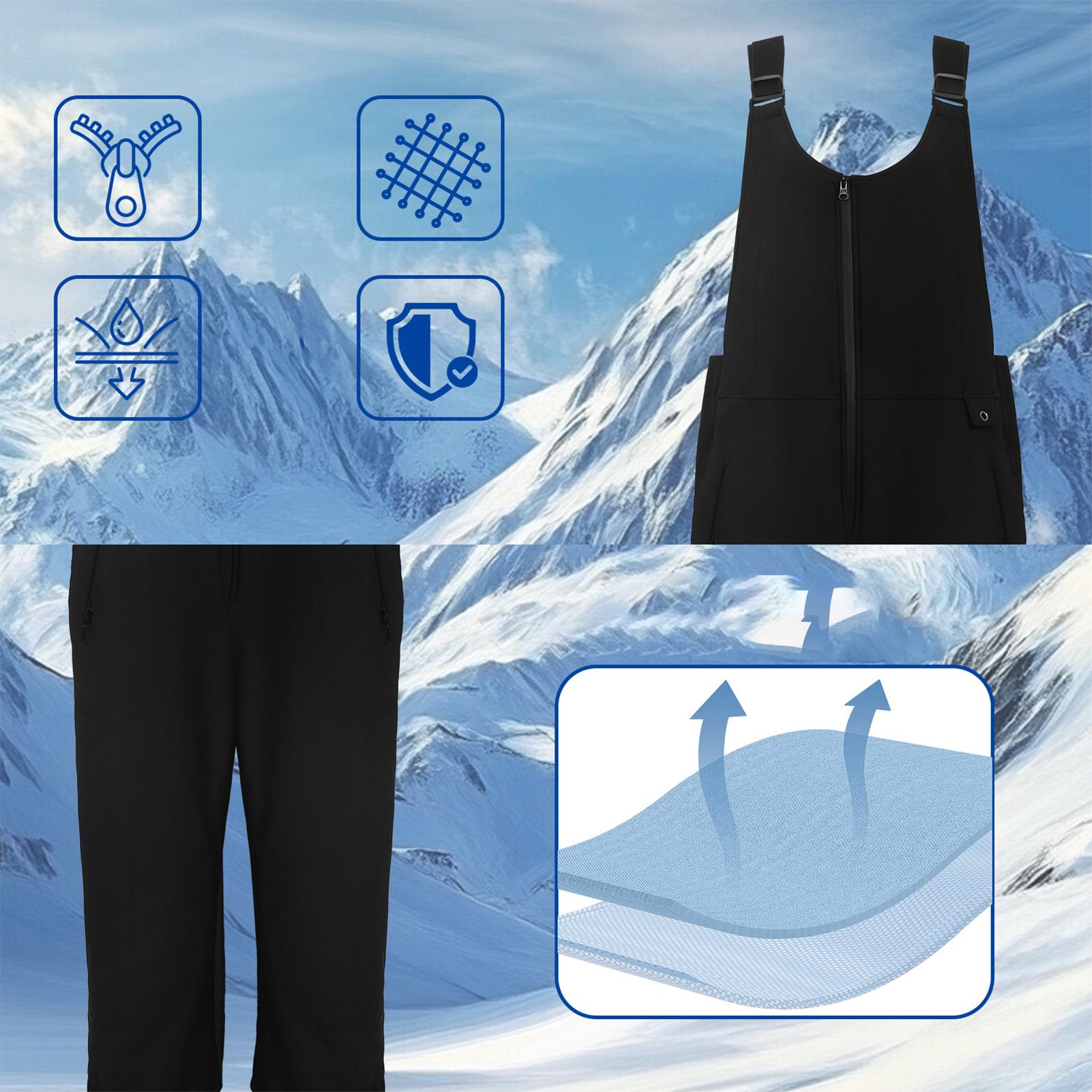 스키 작업복 여성용 방풍 방수 바지 조절 가능한 어깨  - Ski Pants Waterproof 리뷰 및 가격