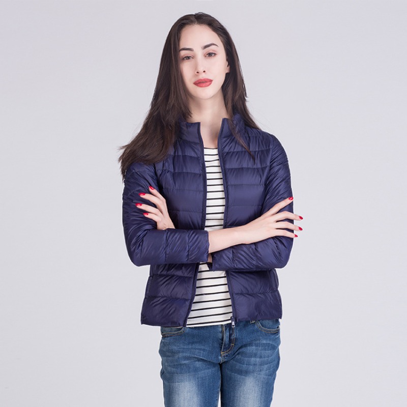 여성용 초경량 포장 가능한 퍼퍼 코트, 스탠드 칼라,  - Puffer Jacket Women Down 리뷰 및 가격