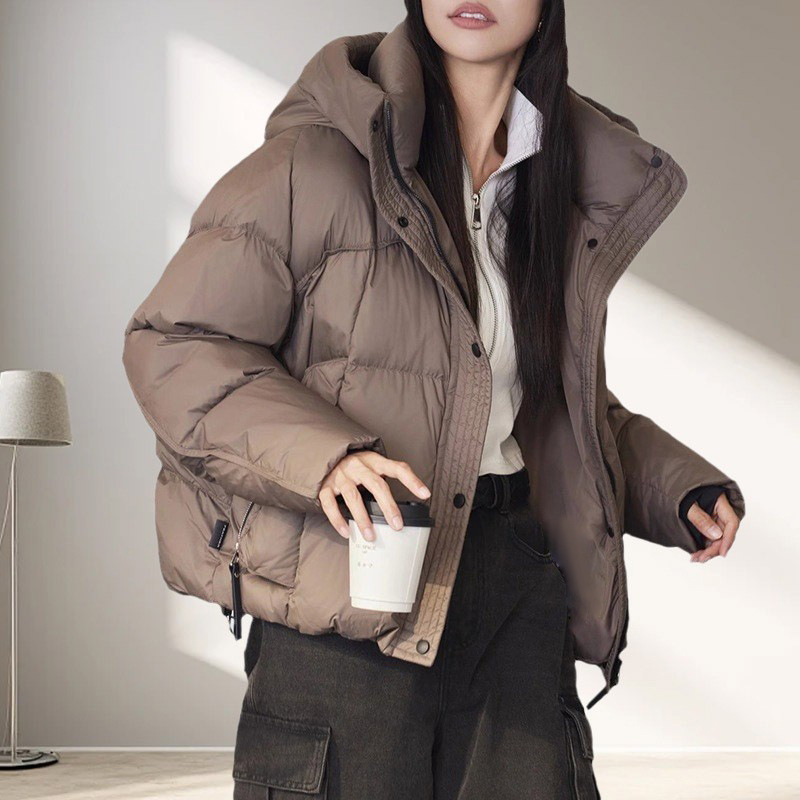 여성용 짧은 흰색 오리털 재킷 겨울 오리털 코트 여성  - Puffer Jacket Women Down 리뷰 및 가격