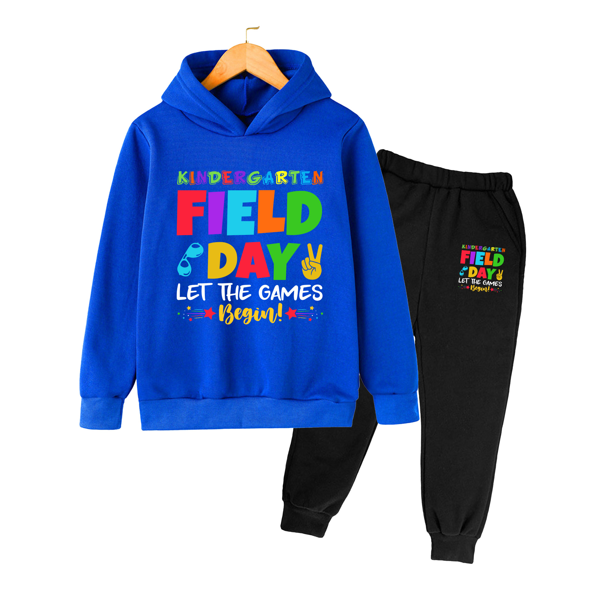 유치원 필드데이 프린트 후드티 & 바지 세트, 남학생과 - Winter Clothing Kindergarten 리뷰 및 가격