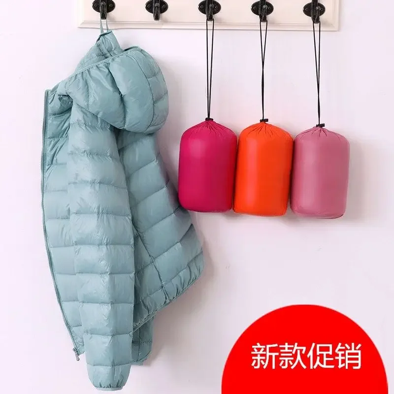 8XL 저렴한 울트라 라이트 다운 겨울 따뜻한 후드 깃 - Puffer Jacket Women Down 리뷰 및 가격