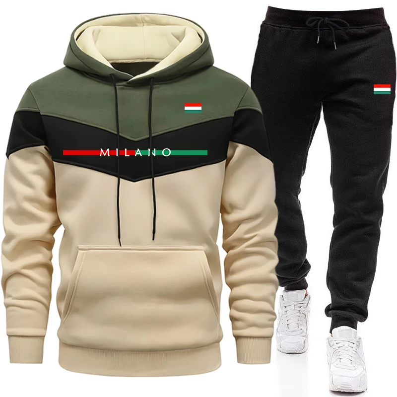 남성용 고품질 트랙슈트 캐주얼 3색 스플라이스 스웨트셔 - Winter Clothing Color 리뷰 및 가격