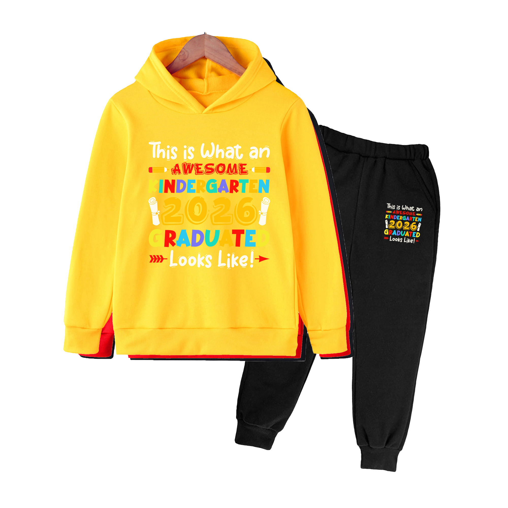 어린이 졸업 후드티 & 바지 세트, 멋진 유치원 202 - Winter Clothing Kindergarten 리뷰 및 가격