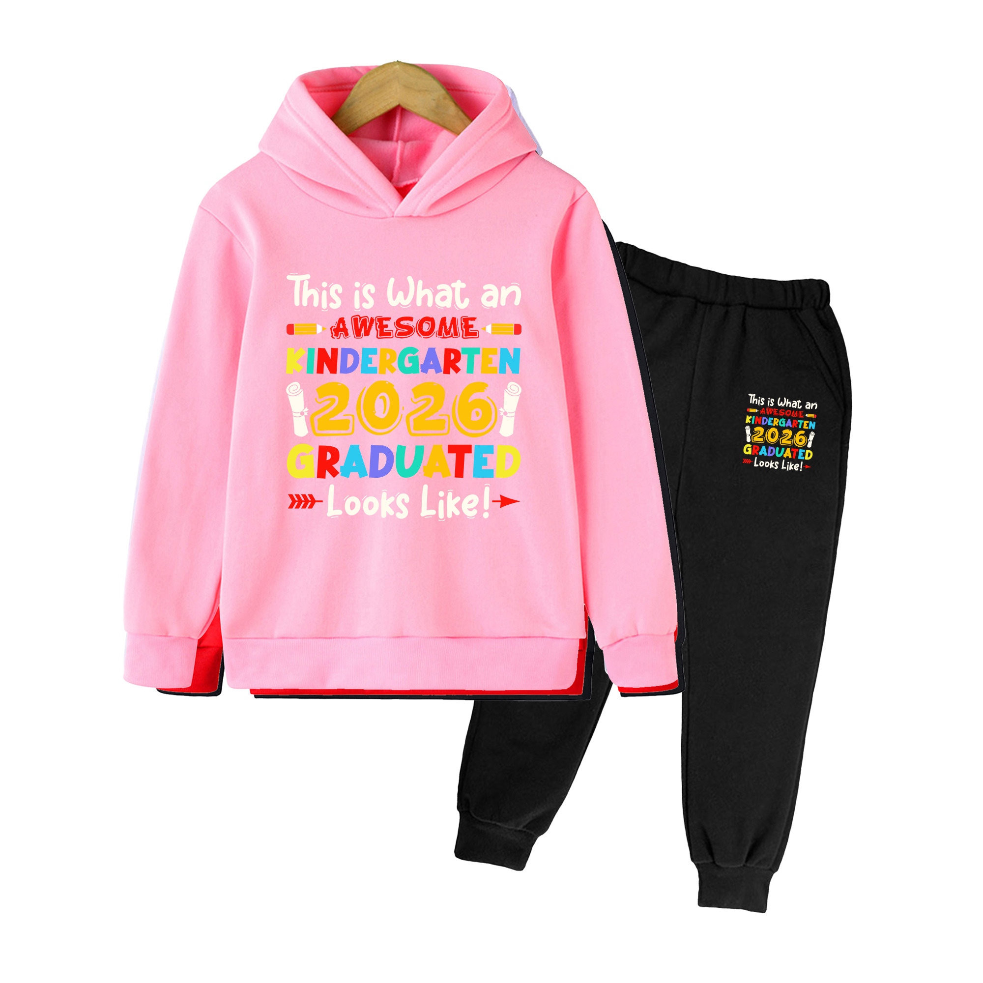 어린이 졸업 후드티 & 바지 세트, 멋진 유치원 202 - Winter Clothing Kindergarten 리뷰 및 가격