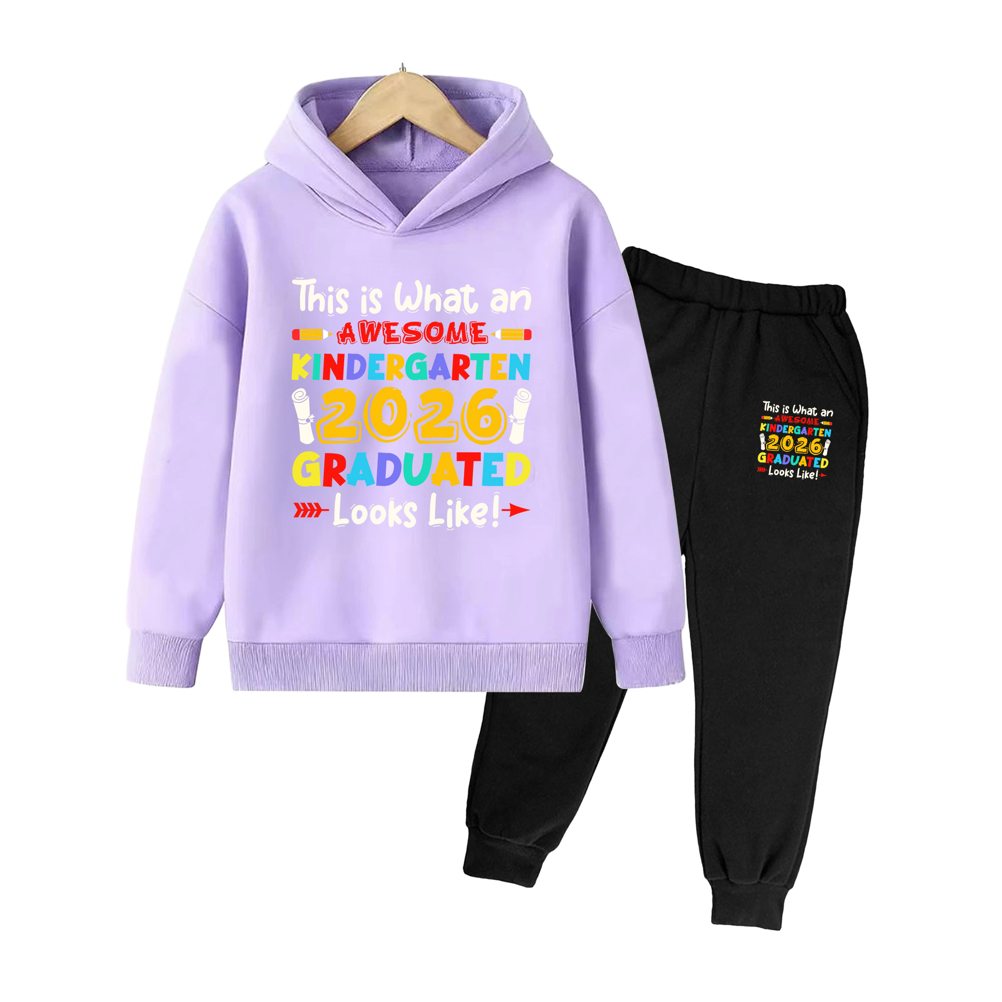 어린이 졸업 후드티 & 바지 세트, 멋진 유치원 202 - Winter Clothing Kindergarten 리뷰 및 가격