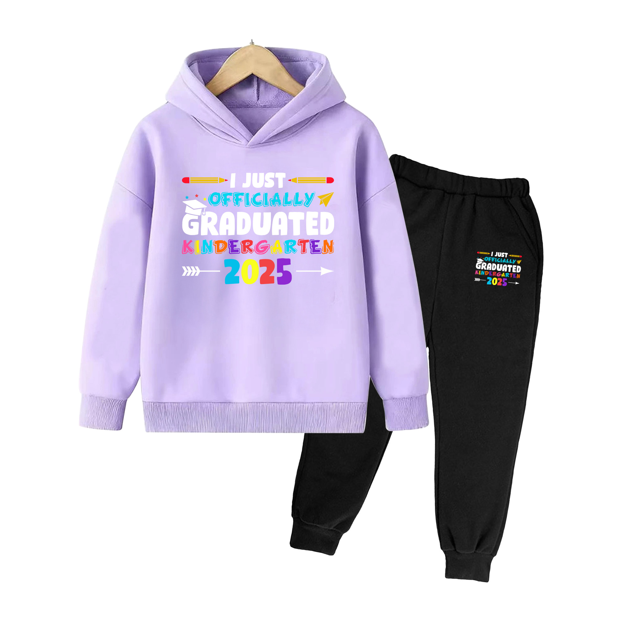 키즈 유치원 2025 프린트 후드티 & 바지 세트, 남 - Winter Clothing Kindergarten 리뷰 및 가격