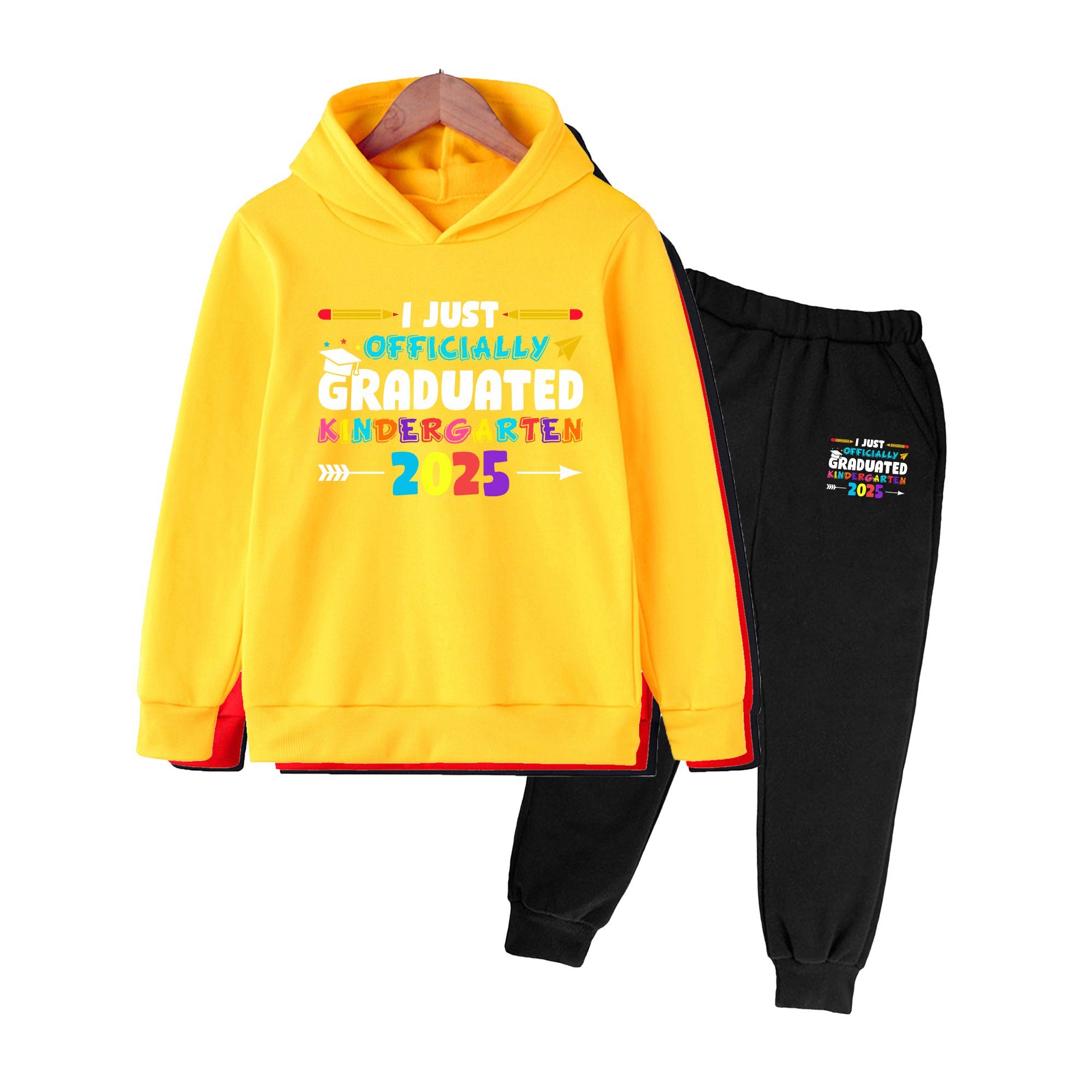 키즈 유치원 2025 프린트 후드티 & 바지 세트, 남 - Winter Clothing Kindergarten 리뷰 및 가격